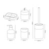 Badaccessoires keramisch zeepschaal toiletborstelhouder dispenser Folk Voorraad