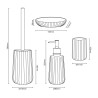 Badkameraccessoires tandenborstelhouder zeepdispenser van glas Retro Aanbod
