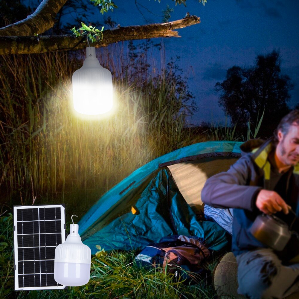 Draagbare 50W LED lamp SunStars met zonnepaneel en afstandsbediening