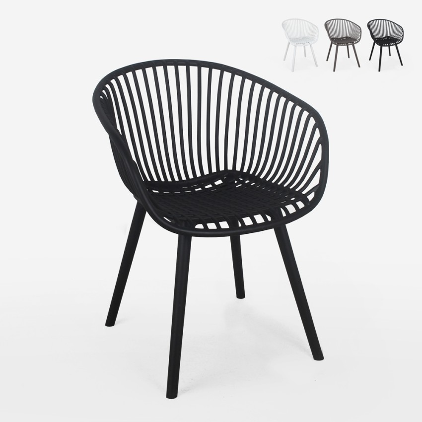 Moderne stoel Philis met armleuningen voor tuin, keuken of eetkamer Aanbod Moderne stoel Philis met armleuningen voor tuin, keuken of eetkamer Aanbod