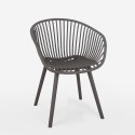 Moderne stoel Philis met armleuningen voor tuin, keuken of eetkamer Voorraad