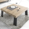 Vierkante salontafel 86x86cm in hout voor woonkamer Dachshund Palma Aanbieding
