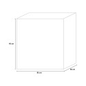 Vierkante salontafel 86x86cm in hout voor woonkamer Dachshund Palma Korting