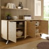 Buffetkast woonkamer dressoir 4 deuren opbergruimte 206cm hout Kalua Palma Voorraad