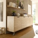 Buffetkast woonkamer dressoir 4 deuren opbergruimte 206cm hout Kalua Palma Keuze