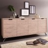 Buffetkast woonkamer dressoir 4 deuren opbergruimte 206cm hout Kalua Palma Aanbieding