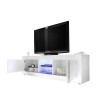 TV-meubel wit glanzend met 2 deuren Nolux Wh Basic - modern woonkamerontwerp Kortingen