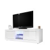 TV-meubel wit glanzend met 2 deuren Nolux Wh Basic - modern woonkamerontwerp Aanbod