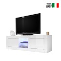 TV-meubel wit glanzend met 2 deuren Nolux Wh Basic - modern woonkamerontwerp Verkoop