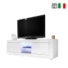 TV-meubel wit glanzend met 2 deuren Nolux Wh Basic - modern woonkamerontwerp Verkoop