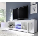 Glanzend wit modern woonkamer TV-meubel 2 deuren Nolux Wh Basic Voorraad