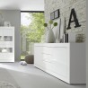 Witte hoogglans dressoir Tribus Wh Basic met 2 deuren en 3 lades Kortingen