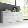 Witte hoogglans dressoir Tribus Wh Basic met 2 deuren en 3 lades Voorraad