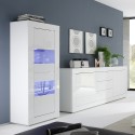 Vitrinekast wit hoogglans modern design woonkamer Nina Wh Basic Aanbod