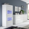 Vitrinekast wit hoogglans modern design woonkamer Nina Wh Basic Aanbod
