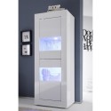 Vitrinekast wit hoogglans modern design woonkamer Nina Wh Basic Korting