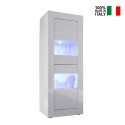 Vitrinekast wit hoogglans modern design woonkamer Nina Wh Basic Verkoop