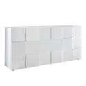 Dressoir design dambord 3 deuren in hoogglans wit hout Dama Wh S Aanbod