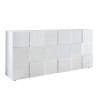 Dressoir design dambord 3 deuren in hoogglans wit hout Dama Wh S Aanbod