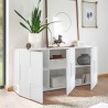 Dressoir design dambord 3 deuren in hoogglans wit hout Dama Wh S Voorraad