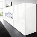 Moderne keukendressoir 241cm wit glanzend 2 deuren 4 laden Dama Wh L Aanbieding