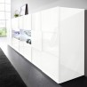 Moderne keukendressoir 241cm wit glanzend 2 deuren 4 laden Dama Wh L Aanbieding