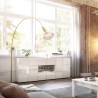 Witte glanzende dressoir eetkamer 2 deuren 2 lades Dama Wh M Model