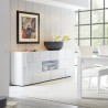 Witte glanzende dressoir eetkamer 2 deuren 2 lades Dama Wh M Karakteristieken
