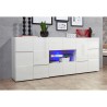 Witte glanzende dressoir eetkamer 2 deuren 2 lades Dama Wh M Afmetingen