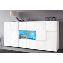 Witte glanzende dressoir eetkamer 2 deuren 2 lades Dama Wh M Kosten