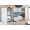 Witte glanzende dressoir eetkamer 2 deuren 2 lades Dama Wh M Aankoop