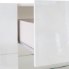Witte glanzende dressoir eetkamer 2 deuren 2 lades Dama Wh M Voorraad