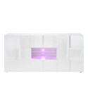 Witte glanzende dressoir eetkamer 2 deuren 2 lades Dama Wh M Catalogus