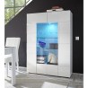 Moderne vitrinekast 2 deuren wit glanzend glas woonkamer 121x166cm Murano Wh Catalogus