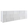 Moderne dressoir 4 deuren hoogglans wit 241cm Dama Wh XL Aanbod