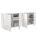 Moderne dressoir 4 deuren hoogglans wit 241cm Dama Wh XL Korting