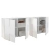 Moderne dressoir 4 deuren hoogglans wit 241cm Dama Wh XL Korting