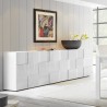 Moderne dressoir 4 deuren hoogglans wit 241cm Dama Wh XL Aanbieding