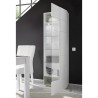 Moderne woonkamer vitrine 1 deur hoogglans wit met schaakpatroon Bee Wh Dama Kortingen