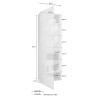 Moderne woonkamer vitrine 1 deur hoogglans wit met schaakpatroon Bee Wh Dama Catalogus