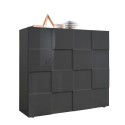Moderne hoge kast woonkamer opbergkast 2 deuren 121cm Dama Lola Rt Aanbod