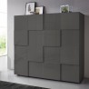Moderne hoge kast woonkamer opbergkast 2 deuren 121cm Dama Lola Rt Kortingen