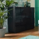 Moderne hoge kast woonkamer opbergkast 2 deuren 121cm Dama Lola Rt Voorraad