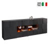 Moderne dressoir woonkamer 2 deuren 4 lades glanzend antraciet Dama Rt L Verkoop