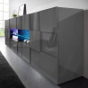 Moderne dressoir woonkamer 2 deuren 4 lades glanzend antraciet Dama Rt L Catalogus