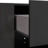 Moderne dressoir woonkamer 2 deuren 4 lades glanzend antraciet Dama Rt L Voorraad
