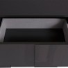 Moderne dressoir woonkamer 2 deuren 4 lades glanzend antraciet Dama Rt L Keuze