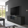 Antraciet TV-meubel met 2 deuren en lade Tecum Rt Dama woonkamer Model