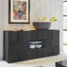 Moderne antraciet glanzende dressoir voor woonkamer met 2 deuren en 2 lades Dama Rt M Catalogus