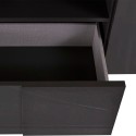 Moderne antraciet glanzende dressoir voor woonkamer met 2 deuren en 2 lades Dama Rt M Korting